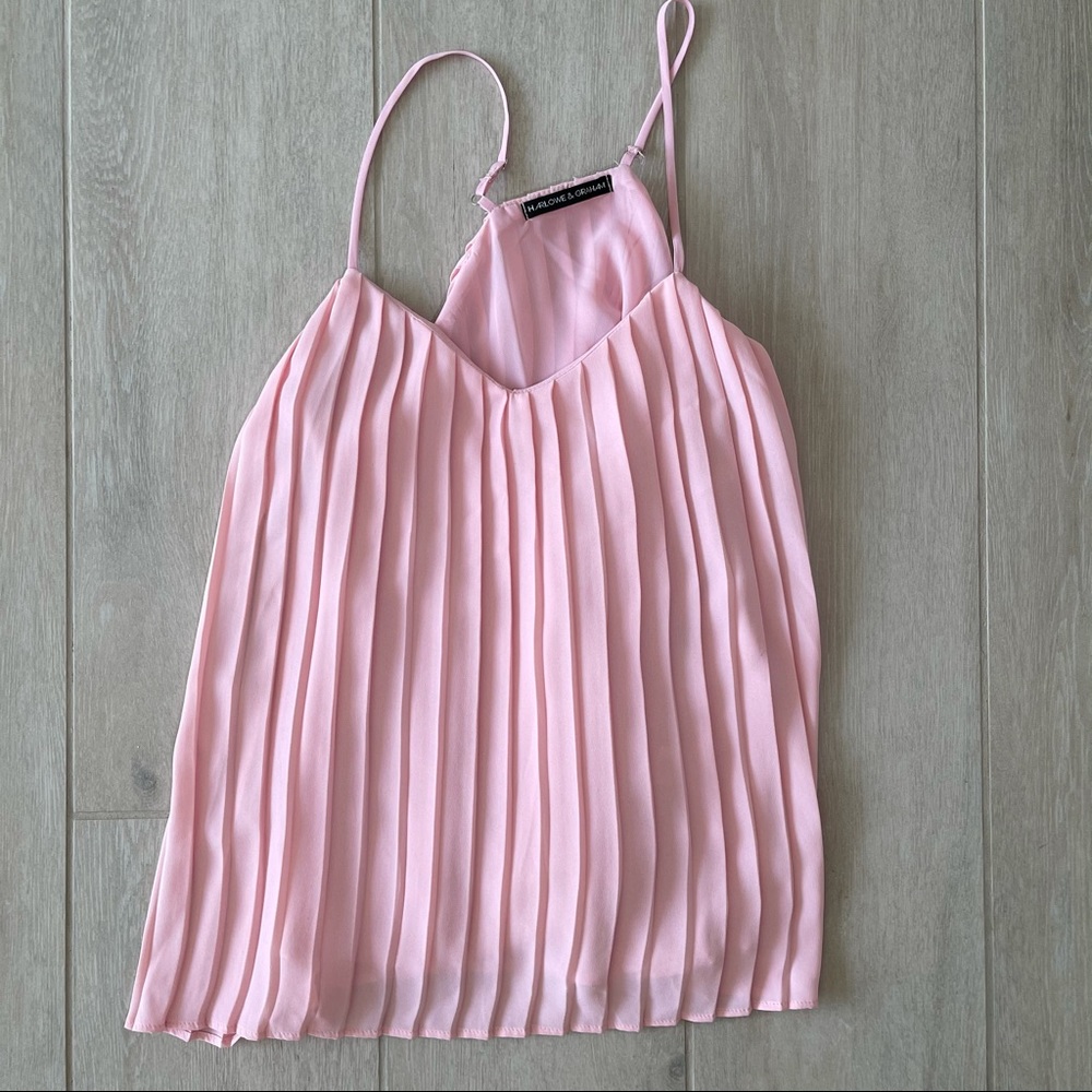 HARLOWE & GRAHAM light pink polyester camisole
